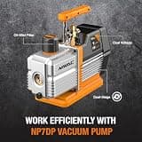 NAVAC NP7DP Pro Series 7 CFM Dual-Stage HVAC Vacuum Pump with Cylinder