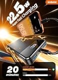 SABANI 35000mAh High-Capacity Compact Power Bank with 4 Built-In Charging Cables