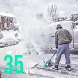 Litheli 20V 12-Inch Cordless Electric Snow Shovel Kit with 4.0Ah Battery