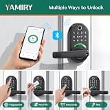 Yamiry Fingerprint Smart Door Knob with Keypad and 5-in-1 Keyless Entry