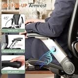 GABRYLLY Ergonomic High-Tension Mesh Office Chair with Flip-Up Armrests