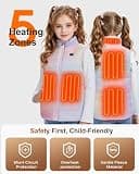 Glaais Kids Lightweight Machine Washable Heated Vest with 12000mAh Battery