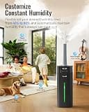Lacidoll 20L Ultrasonic Dual Mist Tower Humidifier with 18-Inch Extended Pipe