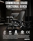 Keppi Fitness Bench3000 Max Adjustable Weight Bench with Preacher Curl