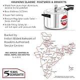 Hawkins Classic CL50 5-Litre Inside-Fitting Lid Aluminum Pressure Cooker