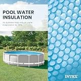 INTEX Floating Bubble Solar Pool Cover for Natural Thermal Water Heating