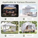 Aoxun 10x10 Heavy Duty Commercial Pop Up Canopy with Sidewalls