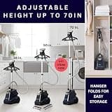 SALAV Heavy Duty Commercial Full-Size Garment Steamer with Foot Controls