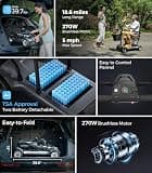PAISEEC D3 Ultra Light Folding Travel Mobility Scooter