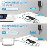 Medistrom Pilot Flex Travel CPAP Machine Backup Battery, Charcoal, 98Wh