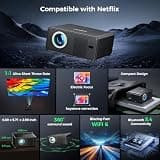 CiBest Mini Portable Projector with 1080P Full HD, WiFi, Bluetooth & Electric Focus