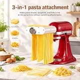 Antree 3-in-1 Stainless Steel Pasta Maker Attachment Set for KitchenAid Mixers