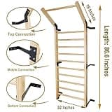 FC FUNCHEER Solid Wood 11-Rod Gymnastics Stall Bar with Pull-Up Station