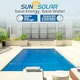 Sun2Solar Heavy-Duty Blue Rectangle Solar Pool Blanket, 18x36 Ft, 16 Mil