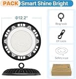 HYPERLITE 150W UFO LED High Bay Light Plug & Play 5000K Waterproof, 4-Pack