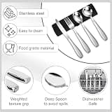 7oz Heavy Stainless Steel 4-Piece Weighted Utensil Set with Travel Bag