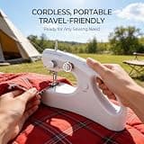 TYGVM Portable Cordless Handheld Sewing Machine with Foot Pedal and AC Adapter