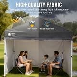 CROWN SHADES 10x10 Commercial Canopy with 4 Sidewalls