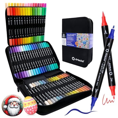 Artecho Dual-Tone Acrylic Paint Markers 72 Colors