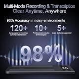 ZBNMY Credit-Card Sized AI Voice Recorder with Magnetic Protective Case