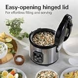 Hamilton Beach Digital Programmable Rice Cooker and Food Steamer, 4-Cup Uncooked