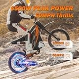 HAPPYRUN G300 Pro 72V 30Ah Electric Dirt Bike for Adults, 6500W Peak Motor