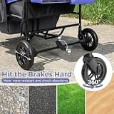 MOMFANN Adjustable 4-Passenger Stroller Wagon with UV50+ Sun Protection Canopy