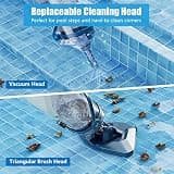Enhulk PC10 Cordless Handheld Pool Vacuum with 7.3-Foot Telescopic Pole