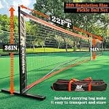 Hoverphenix Regulation Portable Pickleball Net System with 4 Paddles & Balls