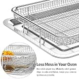 Openice Large and Medium Stainless Steel Air Fryer Basket Set with Liners